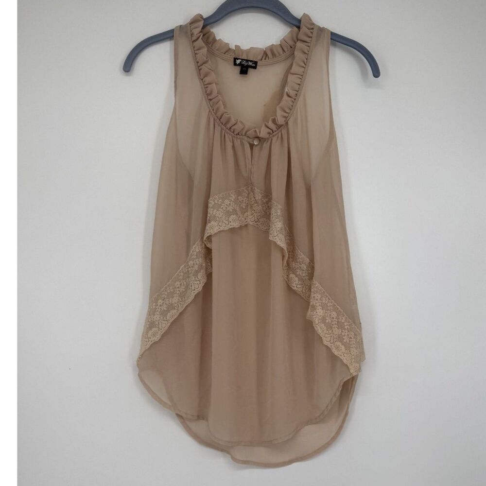 Lily White Romantic Lace Blouse Size XS
